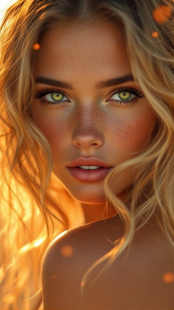 Ethereal Portrait of a Woman in Art Nouveau Style