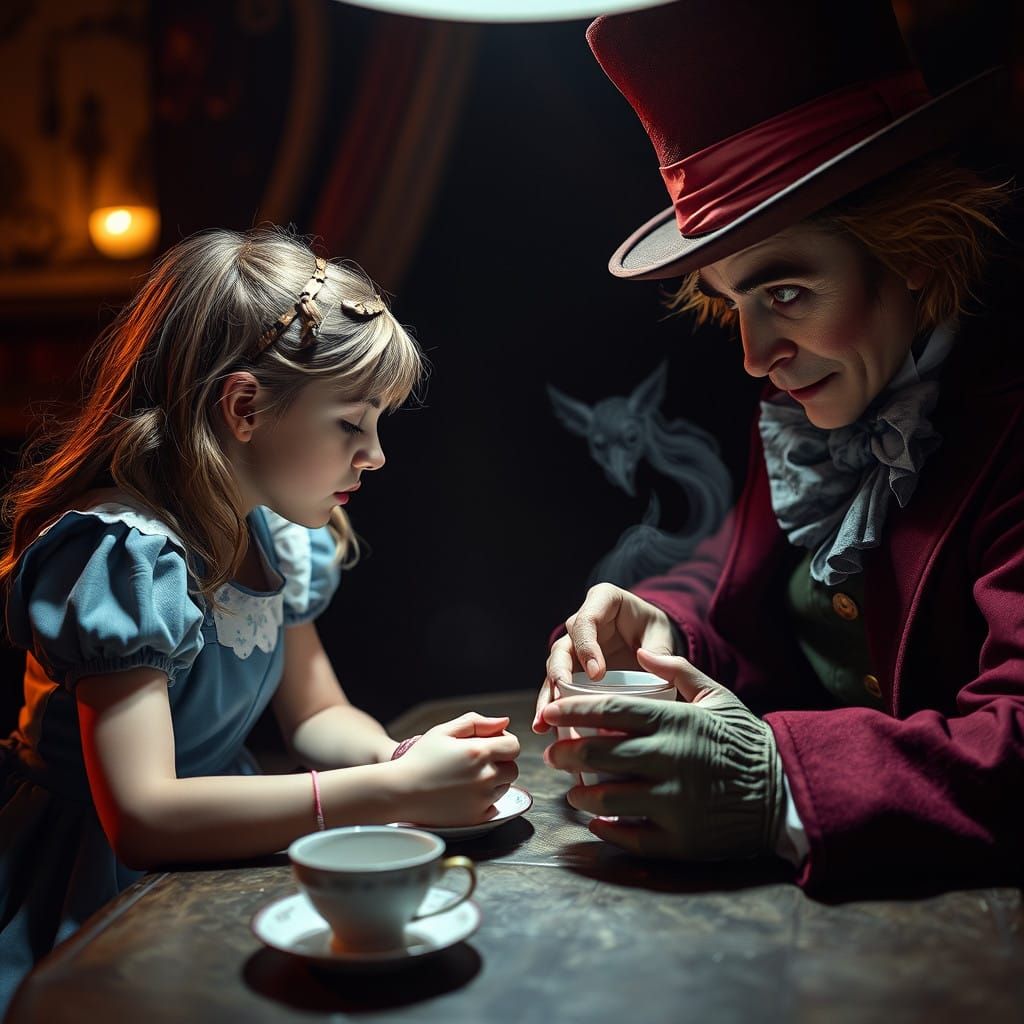 Alice in Wonderland Meets the Mad Hatter in Whimsical Tea Pa...