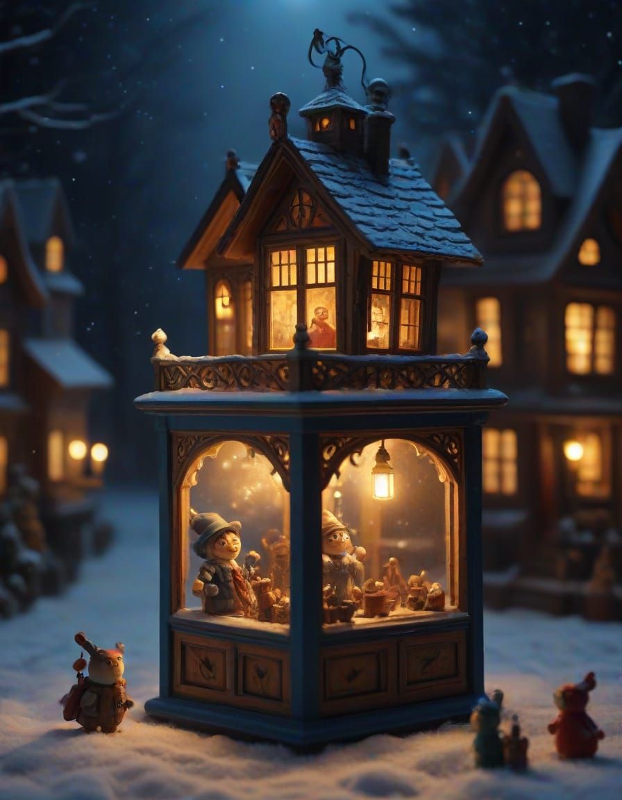 Eerie Christmas Eve in a Burton-esque Toy Shop