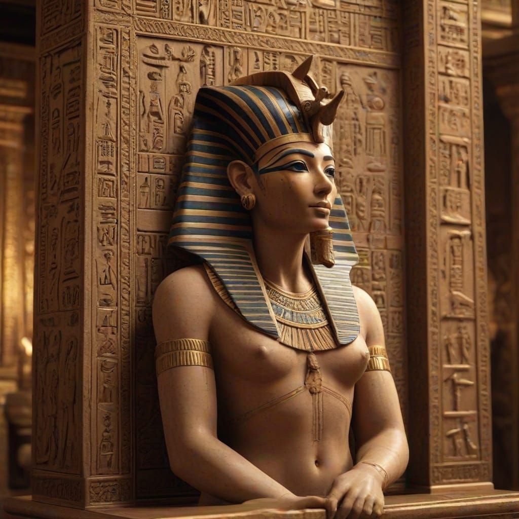 Ancient Egyptian Throne in Golden Splendor