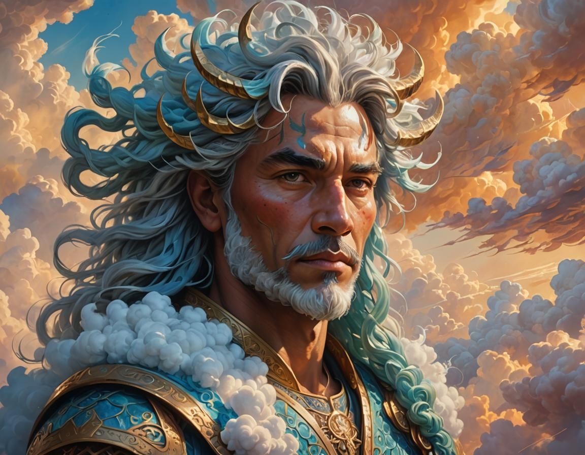 Cloud Sculptor in a Dreamlike Fantasy Art Style