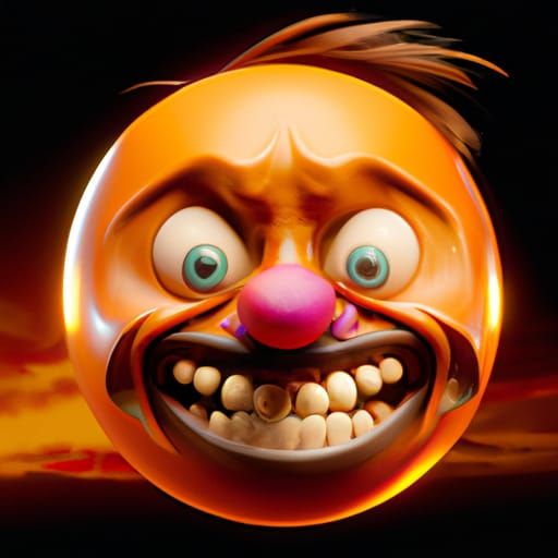 Wild Emoji Portrait in Art Nouveau Style