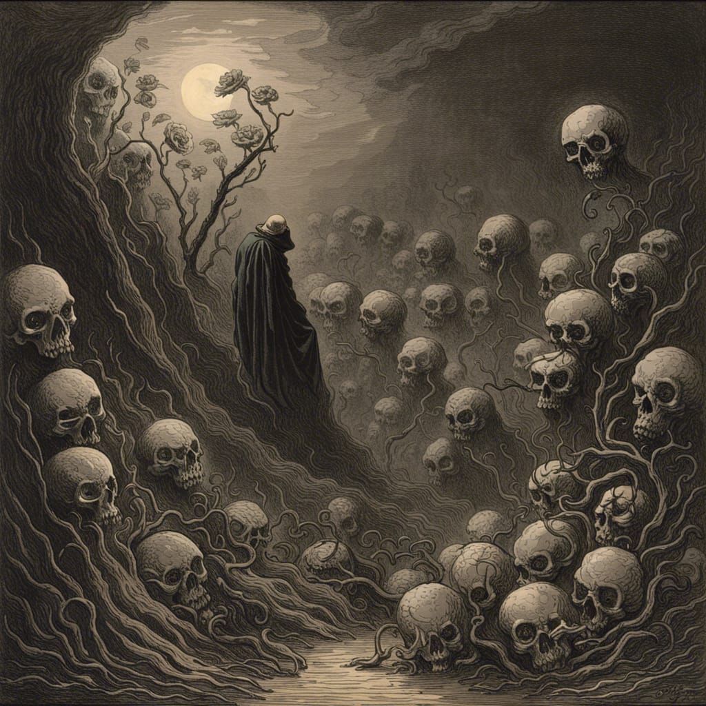 Macabre Flower Inspired by Gustave Doré