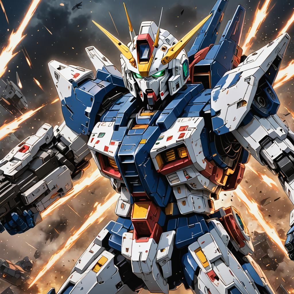 Gundam Battle in Anime Style