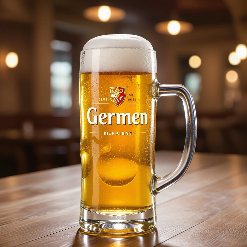 Refreshing Pint of German Beer