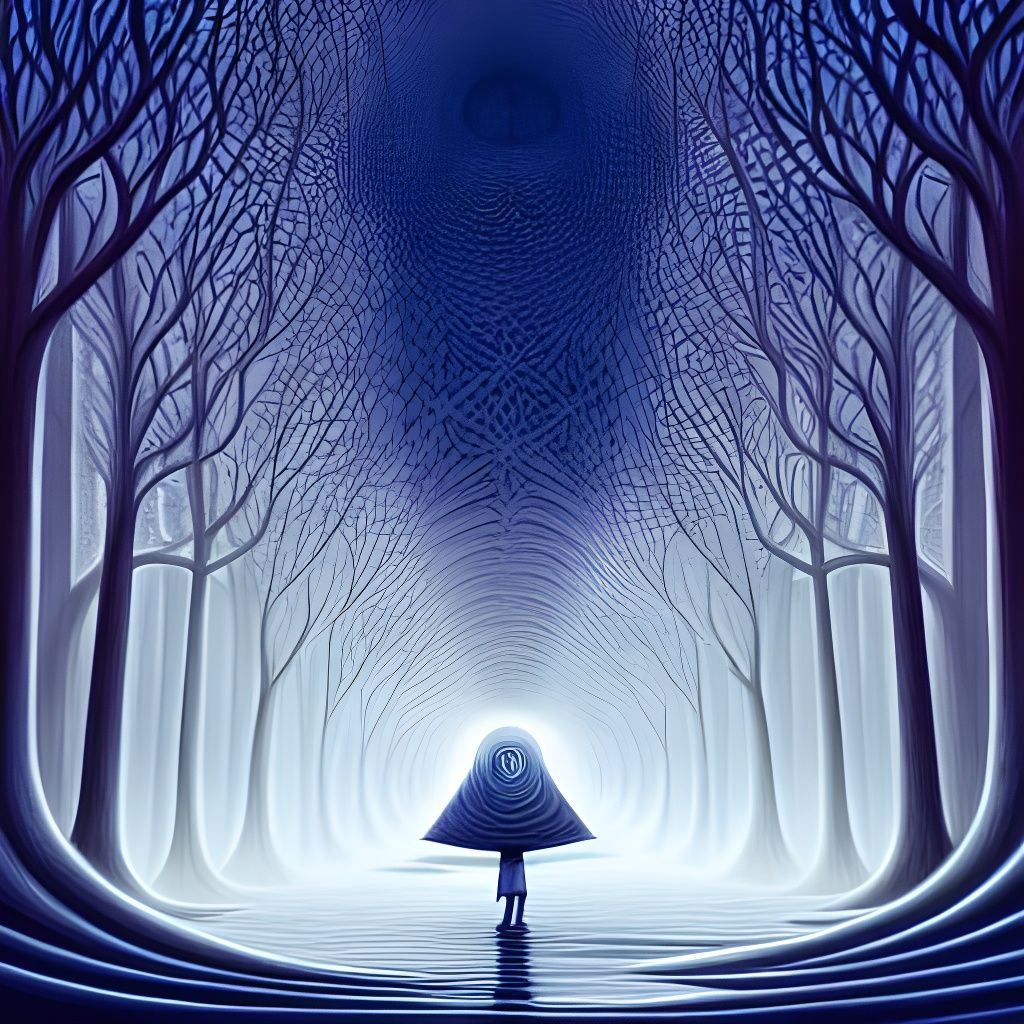 Surreal Fusion: A Meticulously Detailed Fantasy Landscape