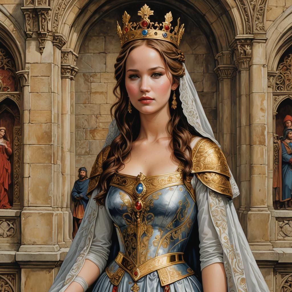 Jennifer Lawrence as English medieval queen