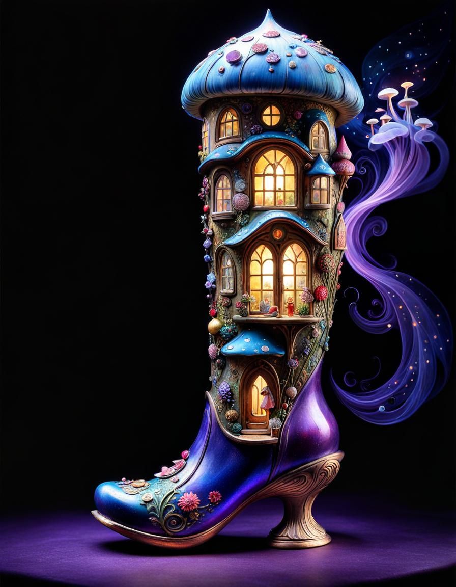 Whimsical Boot House in Fairy Wonderland Style