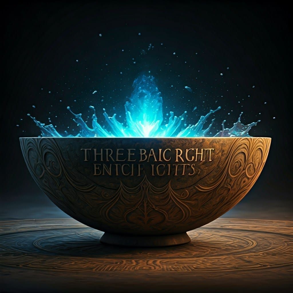 Elegant Bowl of Ancient Proclamations in Deep Fantasy