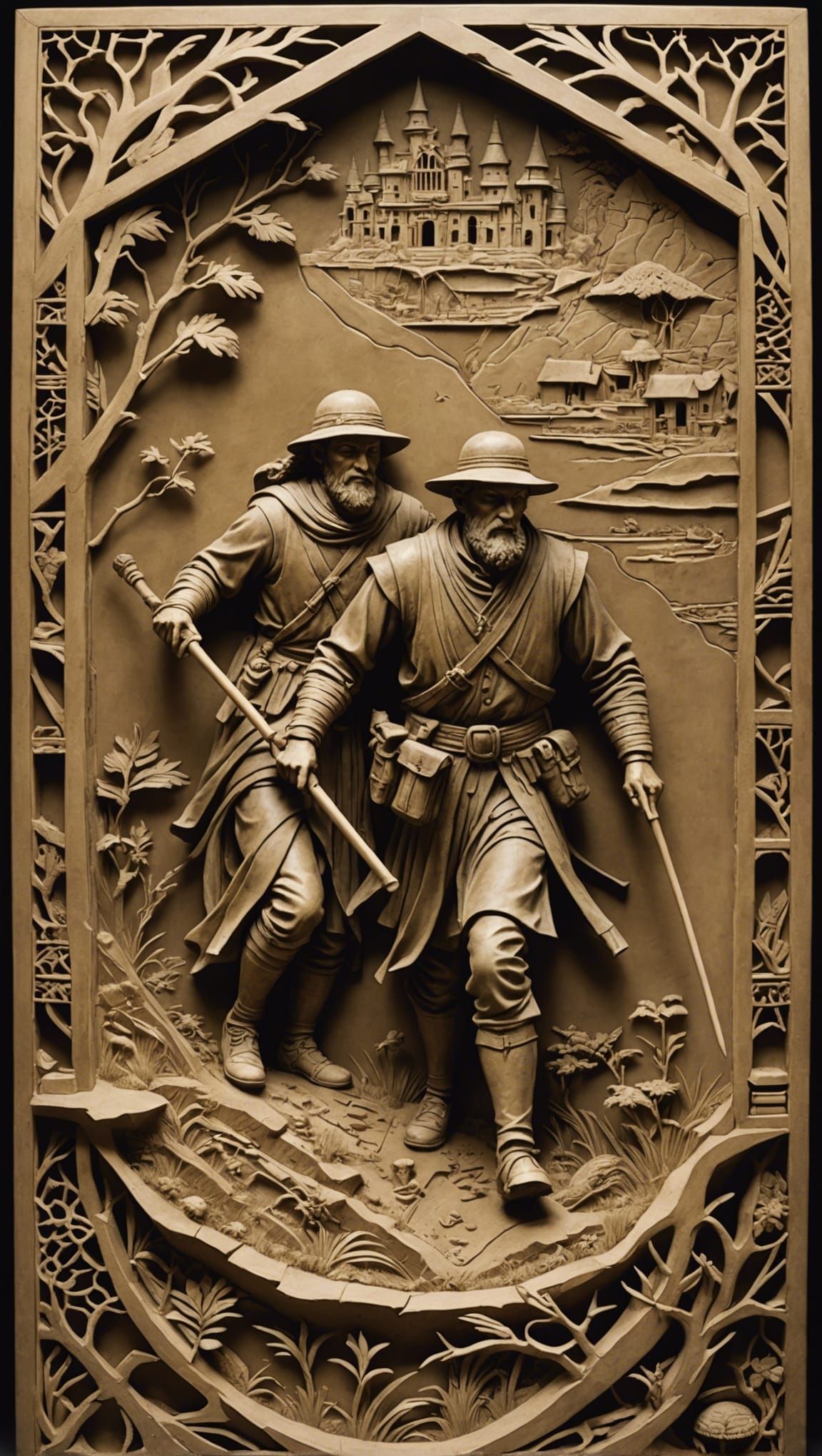 Elusive Figures Plan in Shadowy Landscapes