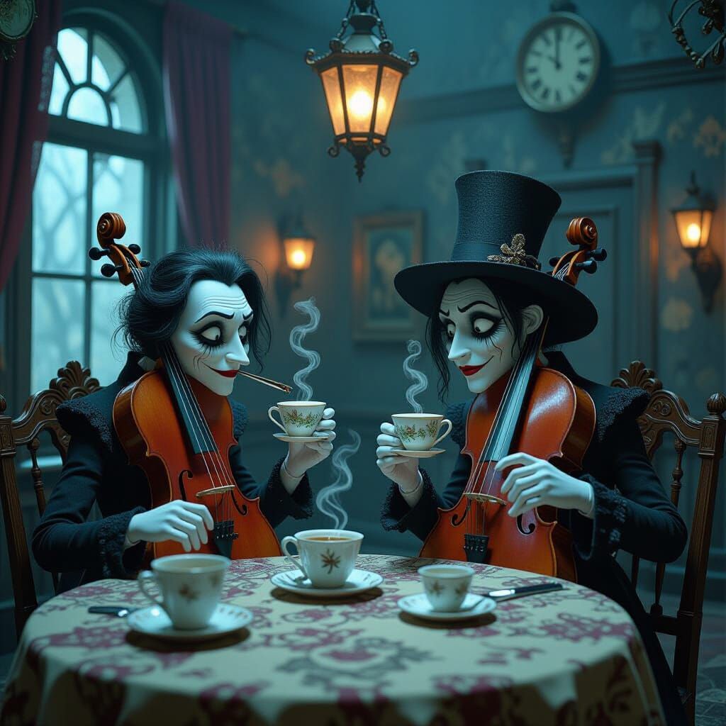 Haunted House Tea Party with Frazzled Violins