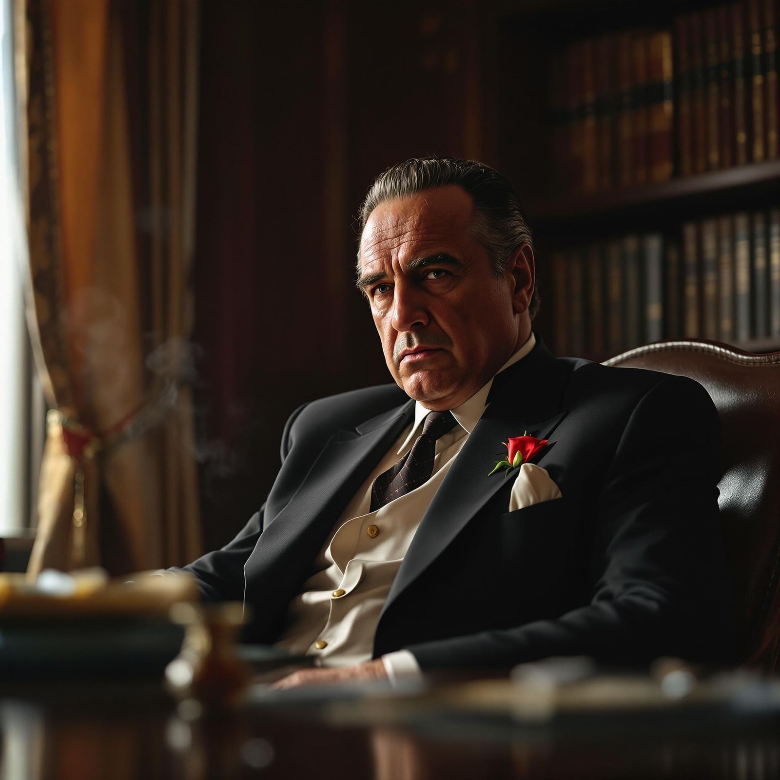 The Godfather in a Warm, Golden Light