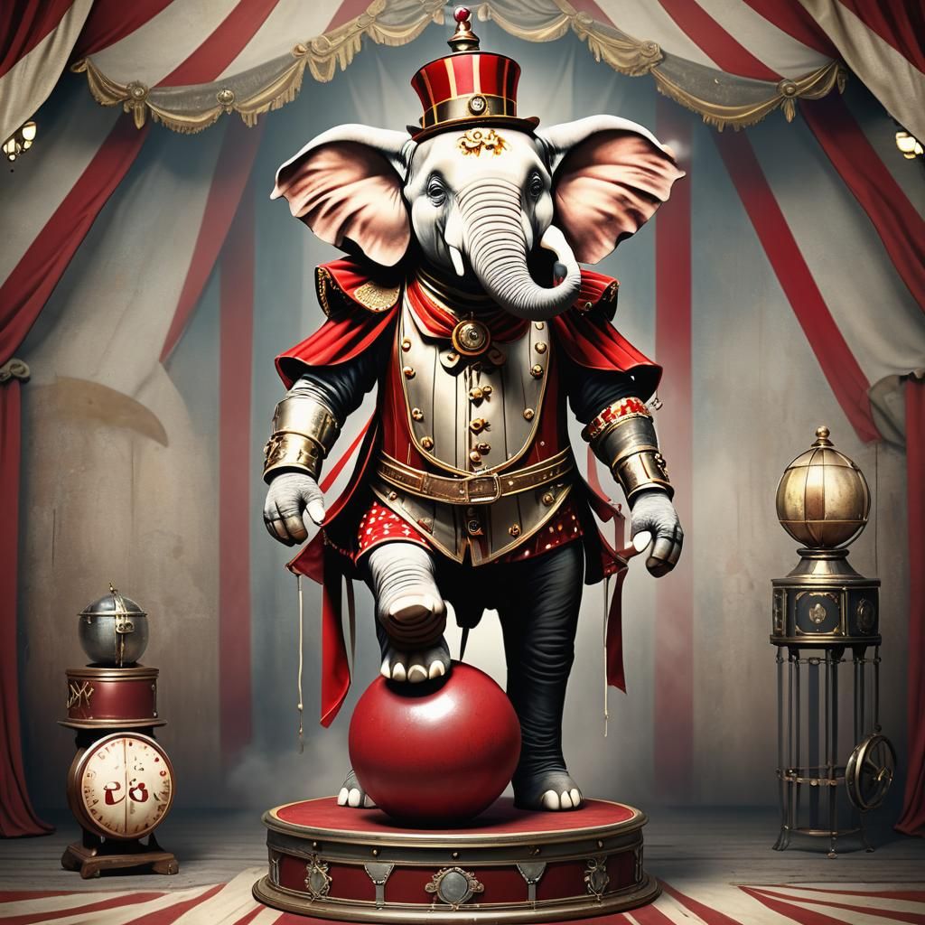 Proud circus elephant 3