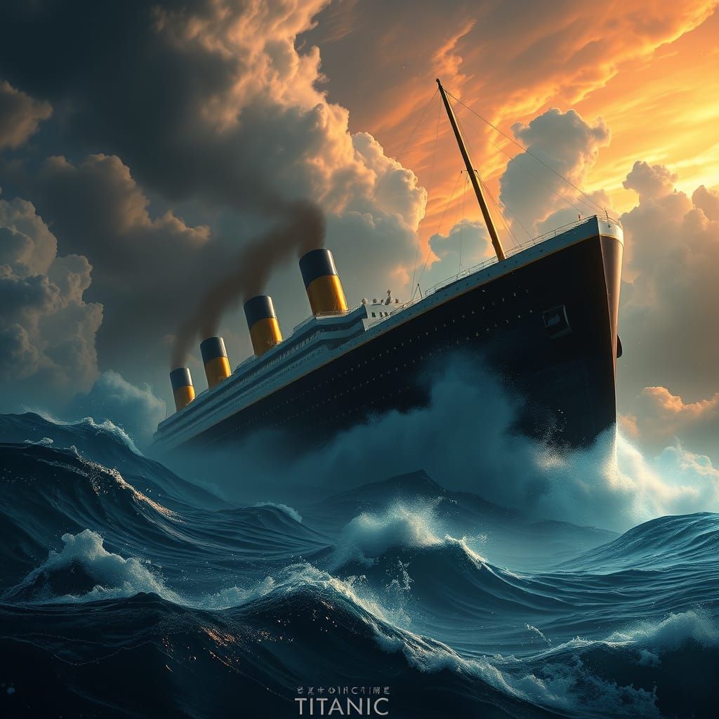 Majestic, Otherworldly Titanic in a Fantastical Ocean
