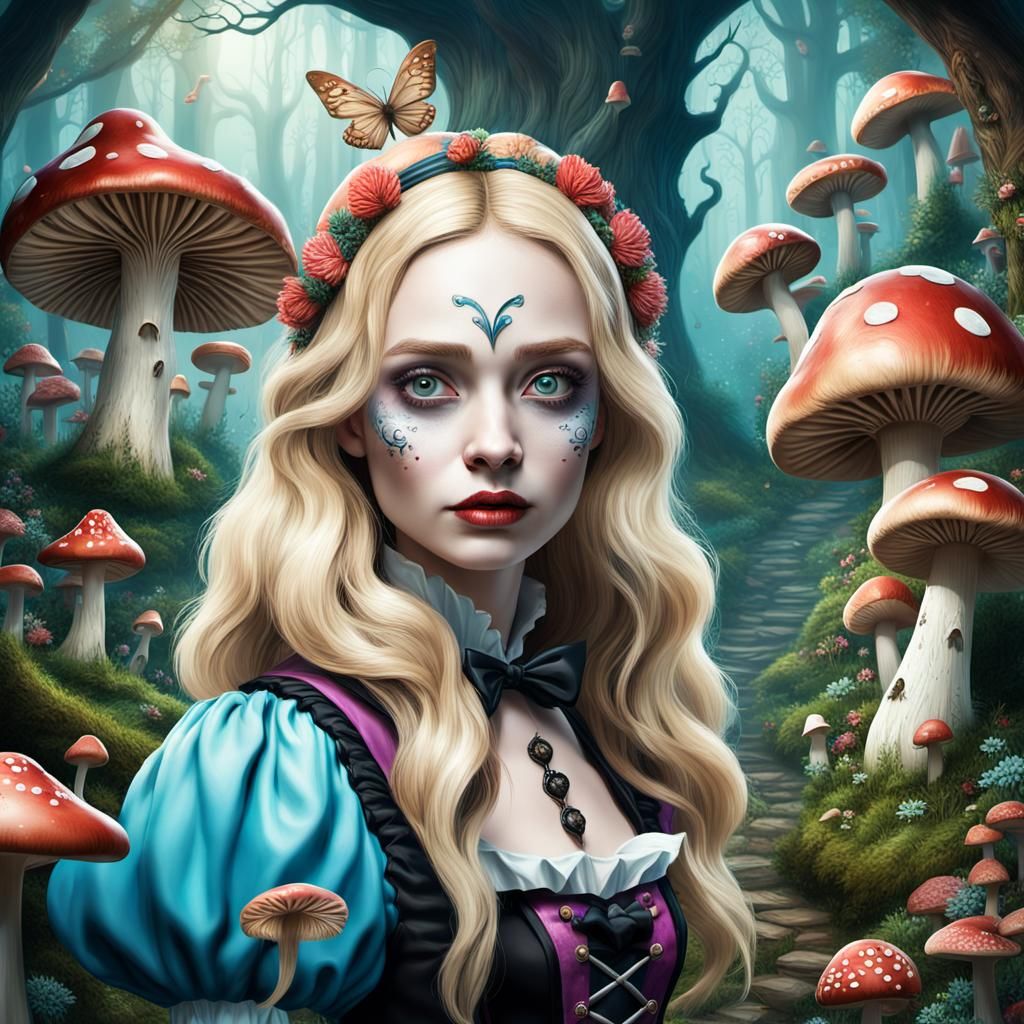 Alice in Wonderland: Gothic Enchanted Forest, 3D Render