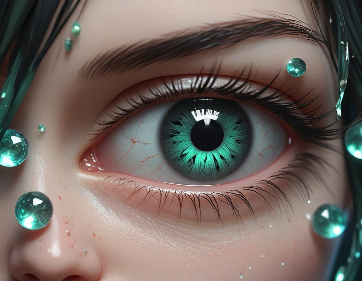 Anime-Inspired Goddess of Luminous Eyes