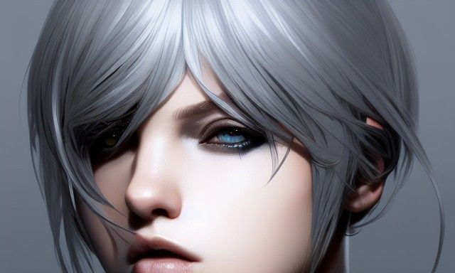 Yorha 2B Portrait in Artgerm Style