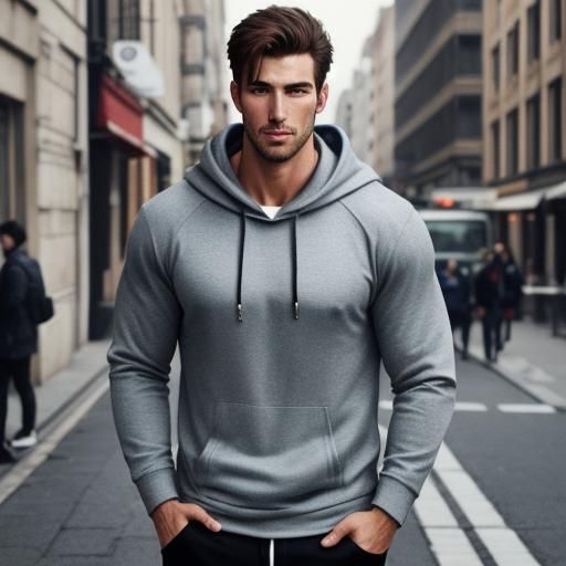 Handsome Boy in Hoodie Portrait
