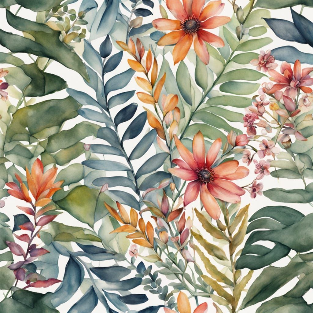 Whimsical Australian Watercolor Blooms