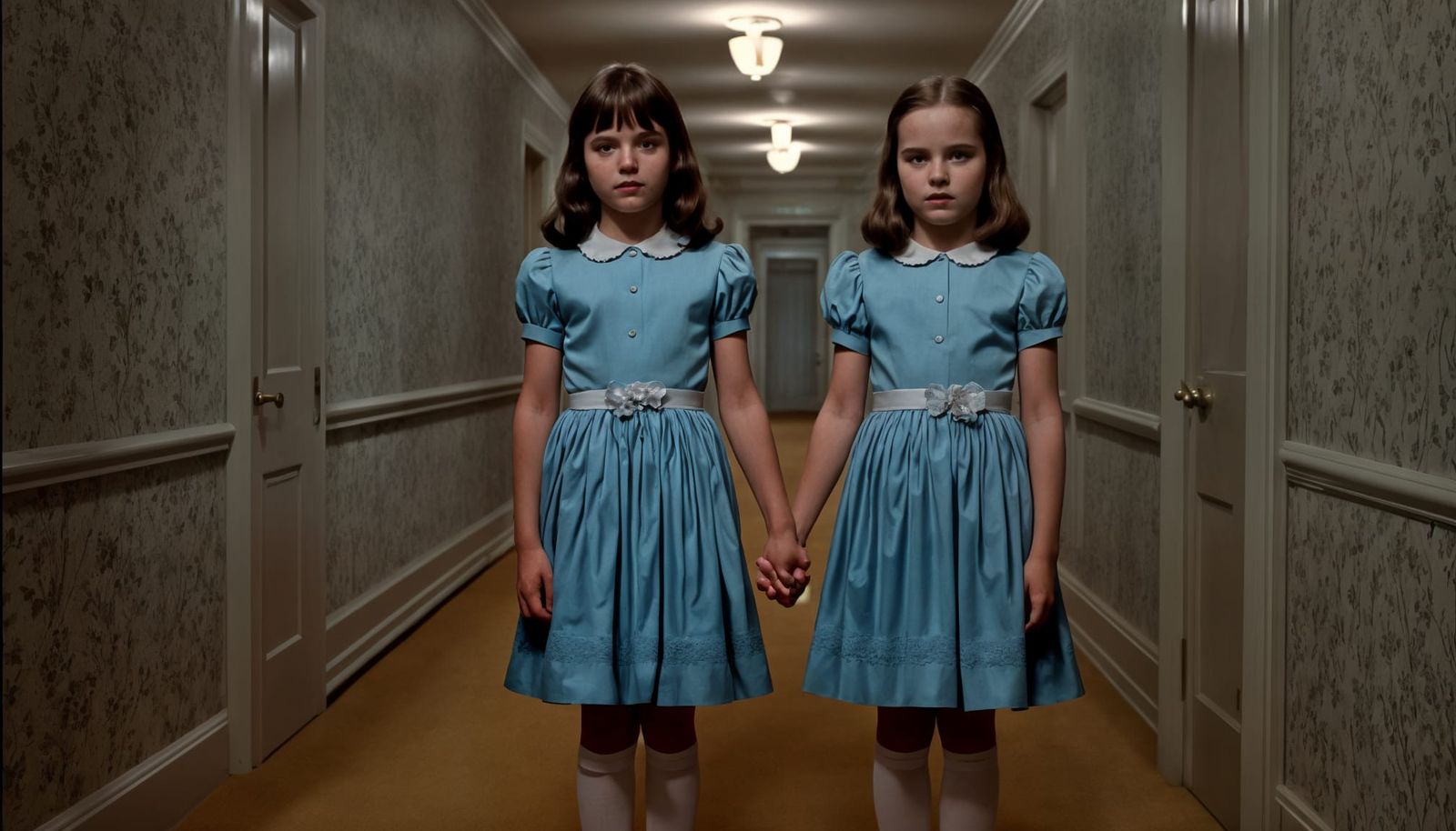 The Shining: Grady Twins in Blue Dresses