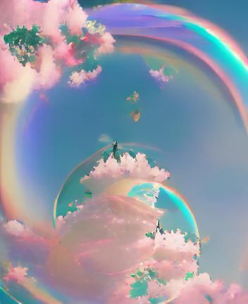 Cinematic Fairy Town in Post-Apocalyptic Wonderland