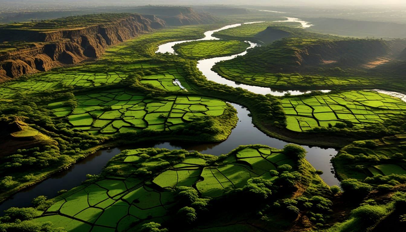 Scenic River Confluence at Ambhora-un, Nagpur