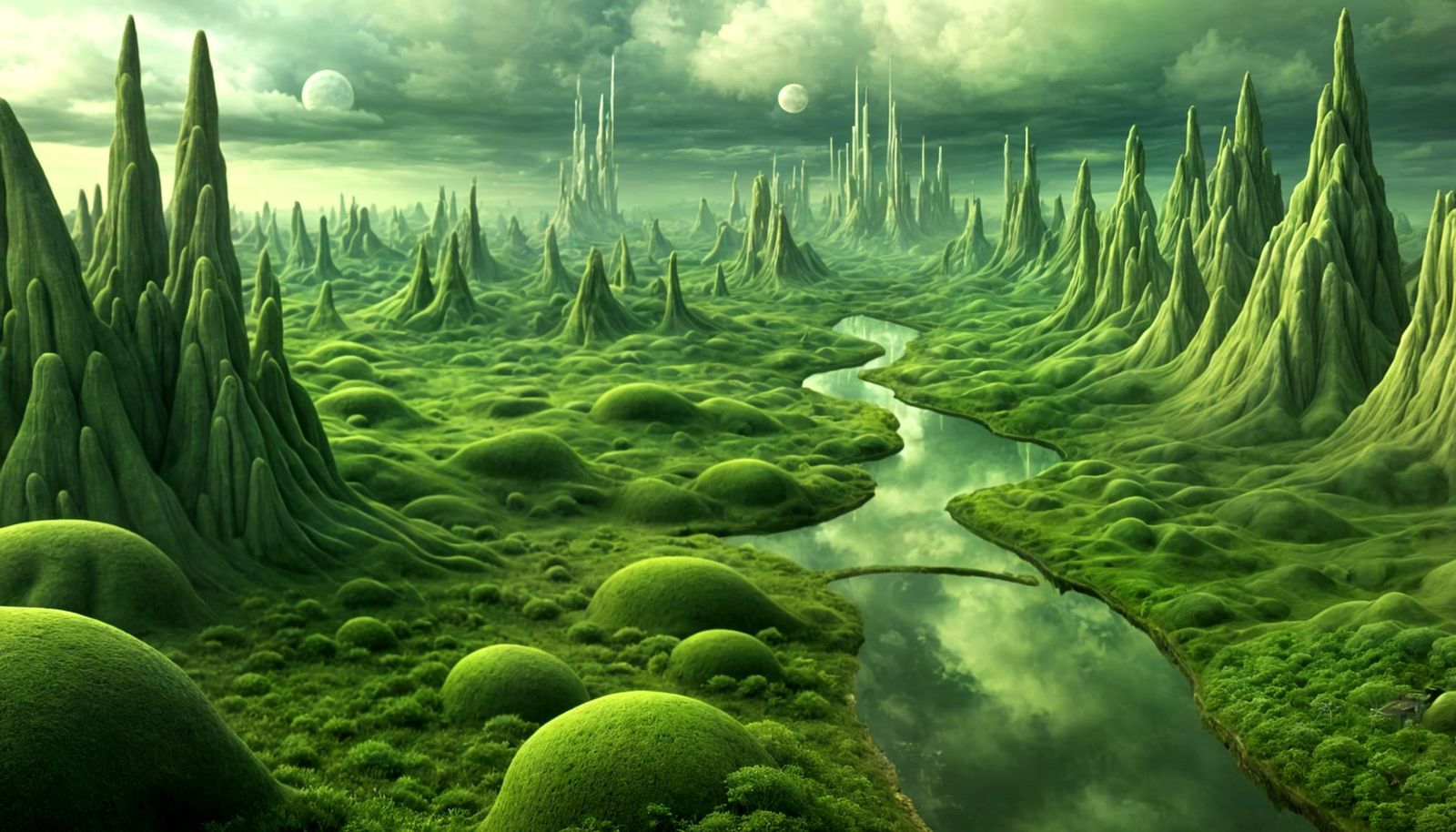 Surreal Dystopian Ecology in a Magical System