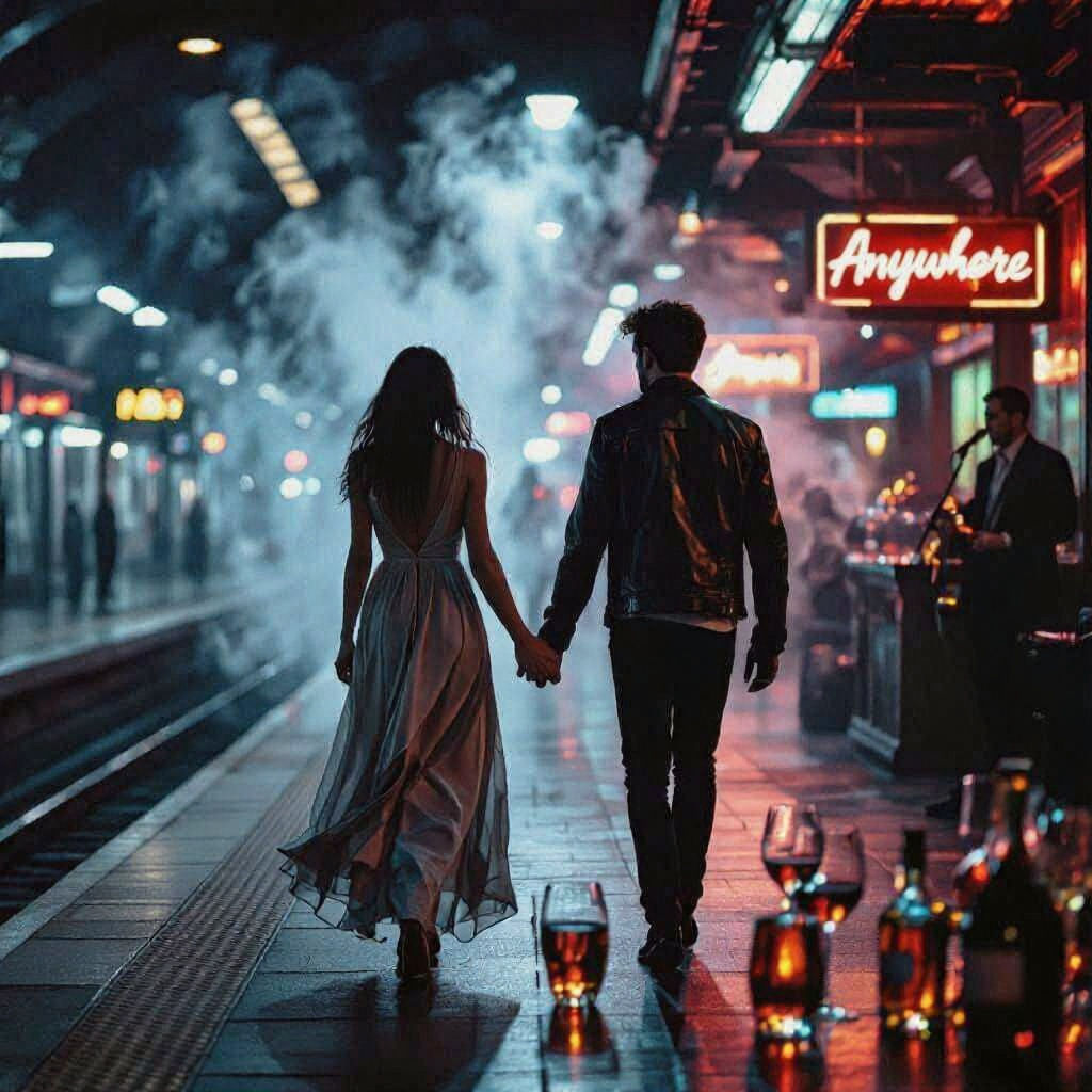 Cityscape Silhouettes at Night in Sharp Focus