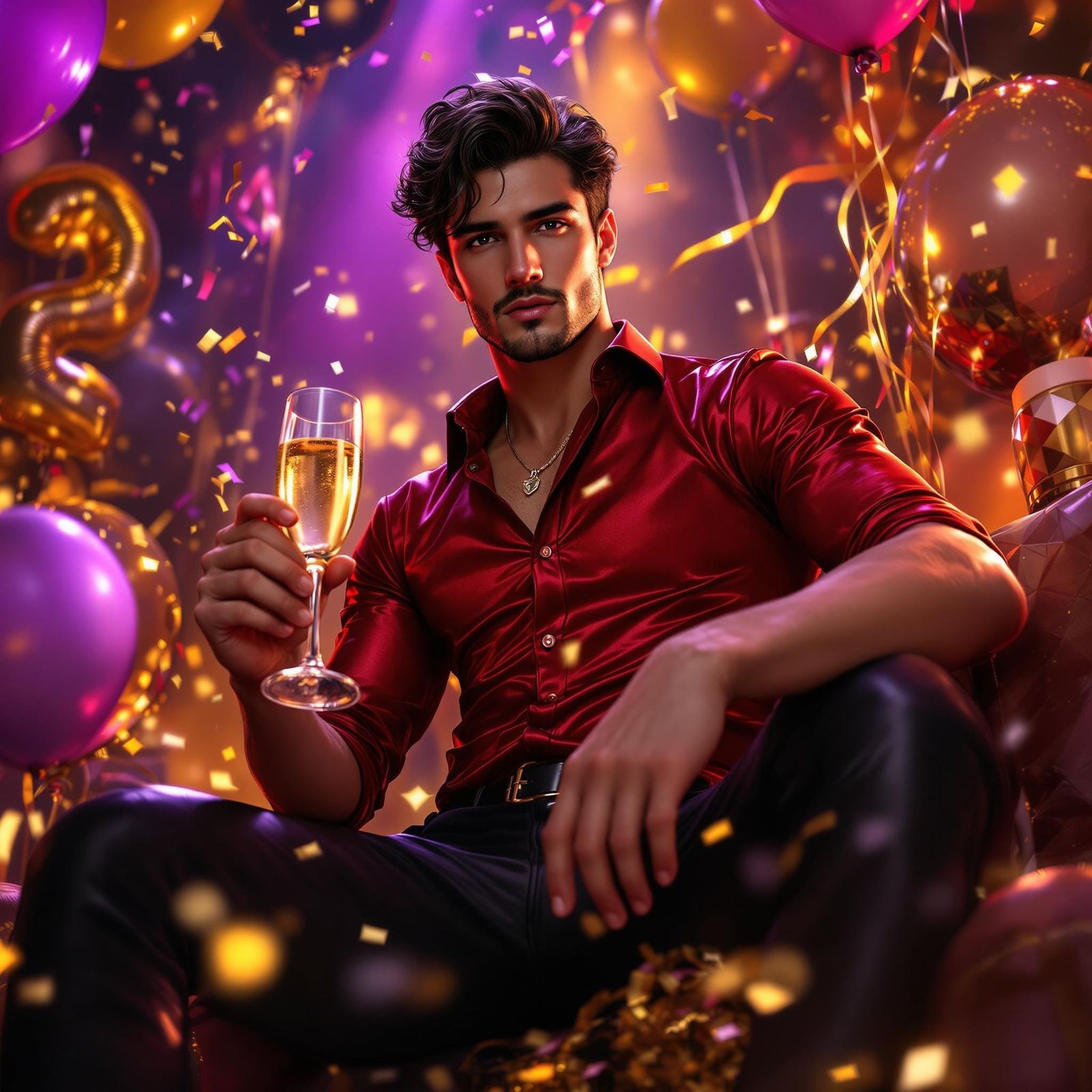 Dark Fantasy Sportsman Celebrates New Year's Eve in Style