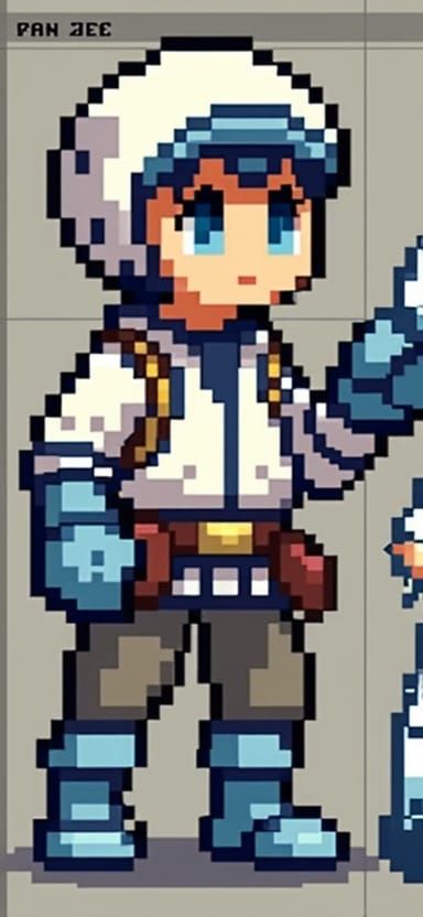 Pixel Art Medieval Adventurer Character Tileset