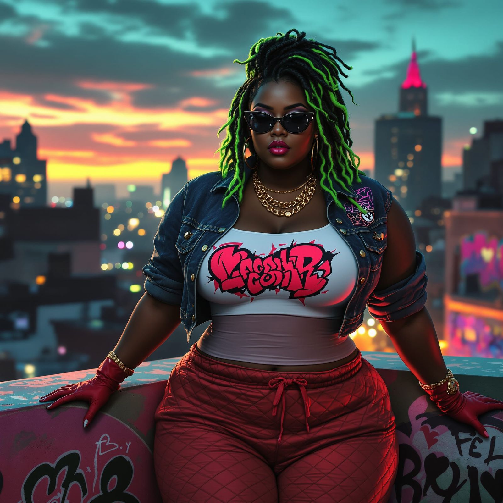 Plus Size Diva Blends 1950s Glamour With Graffiti Style