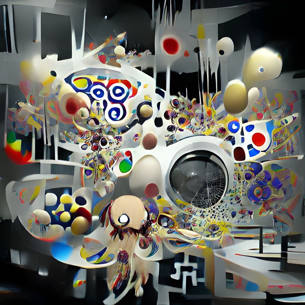 Surreal Subatomic Washing Machine in Abstract Style