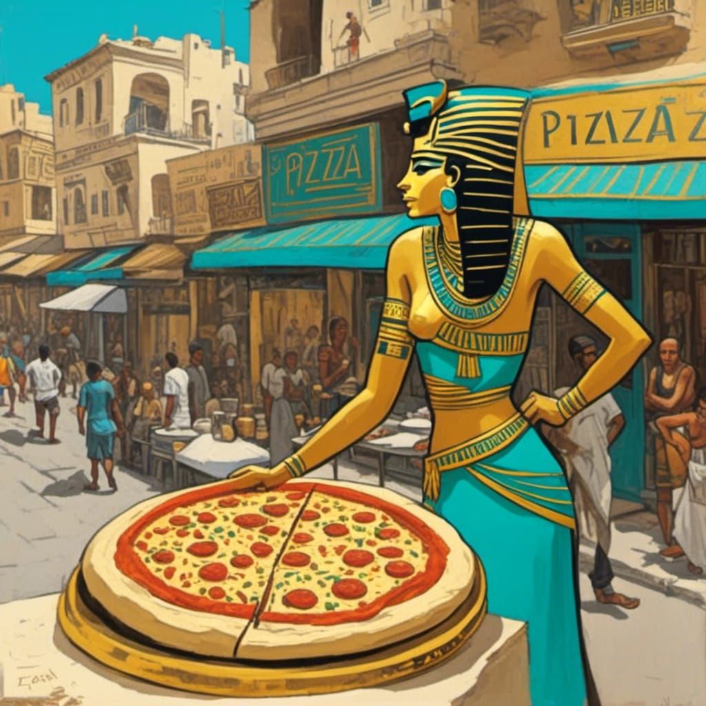 Golden Sphinx Pizza in Egyptian Bazaar