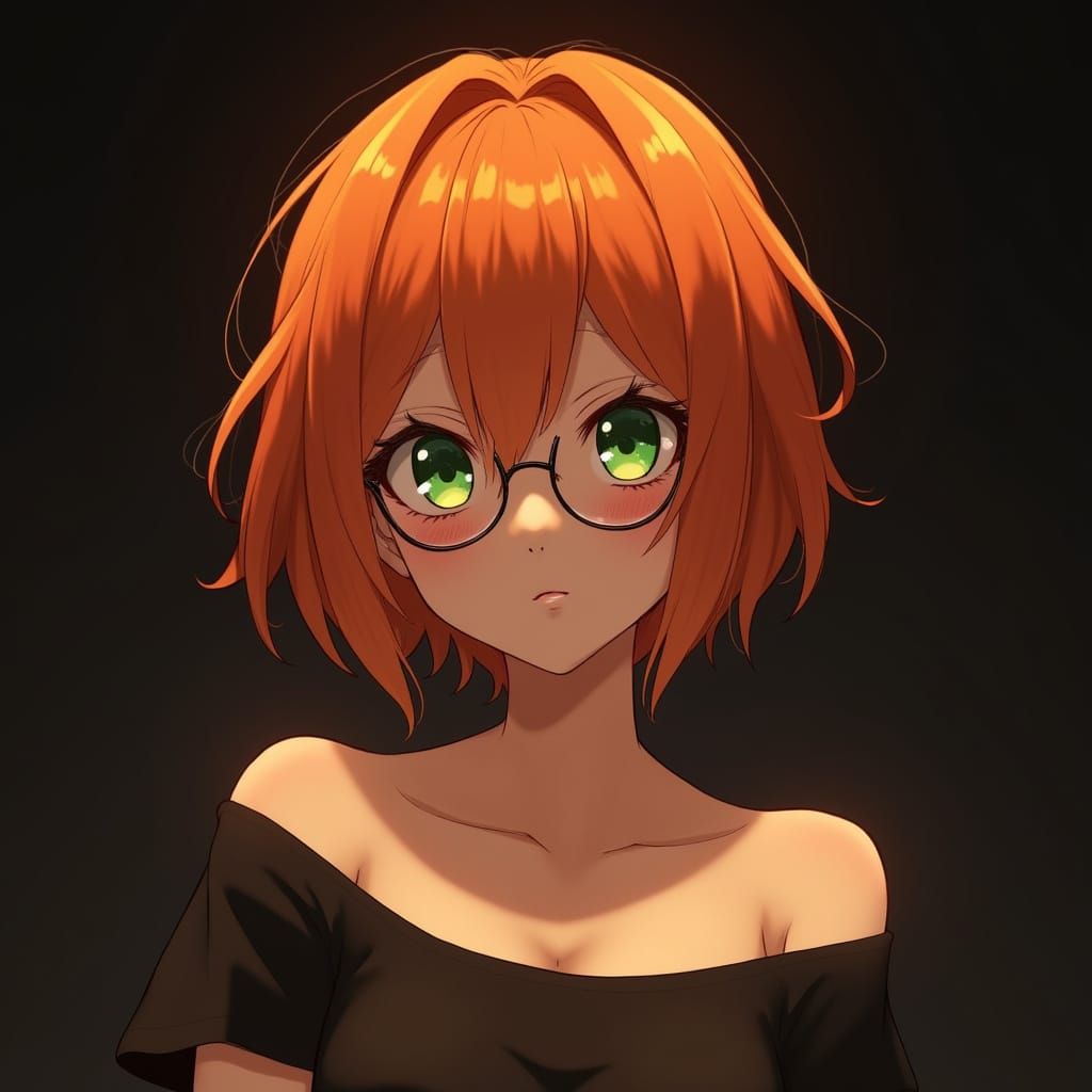 Semi-Realistic Anime Portrait with Warm Dramatic Lighting