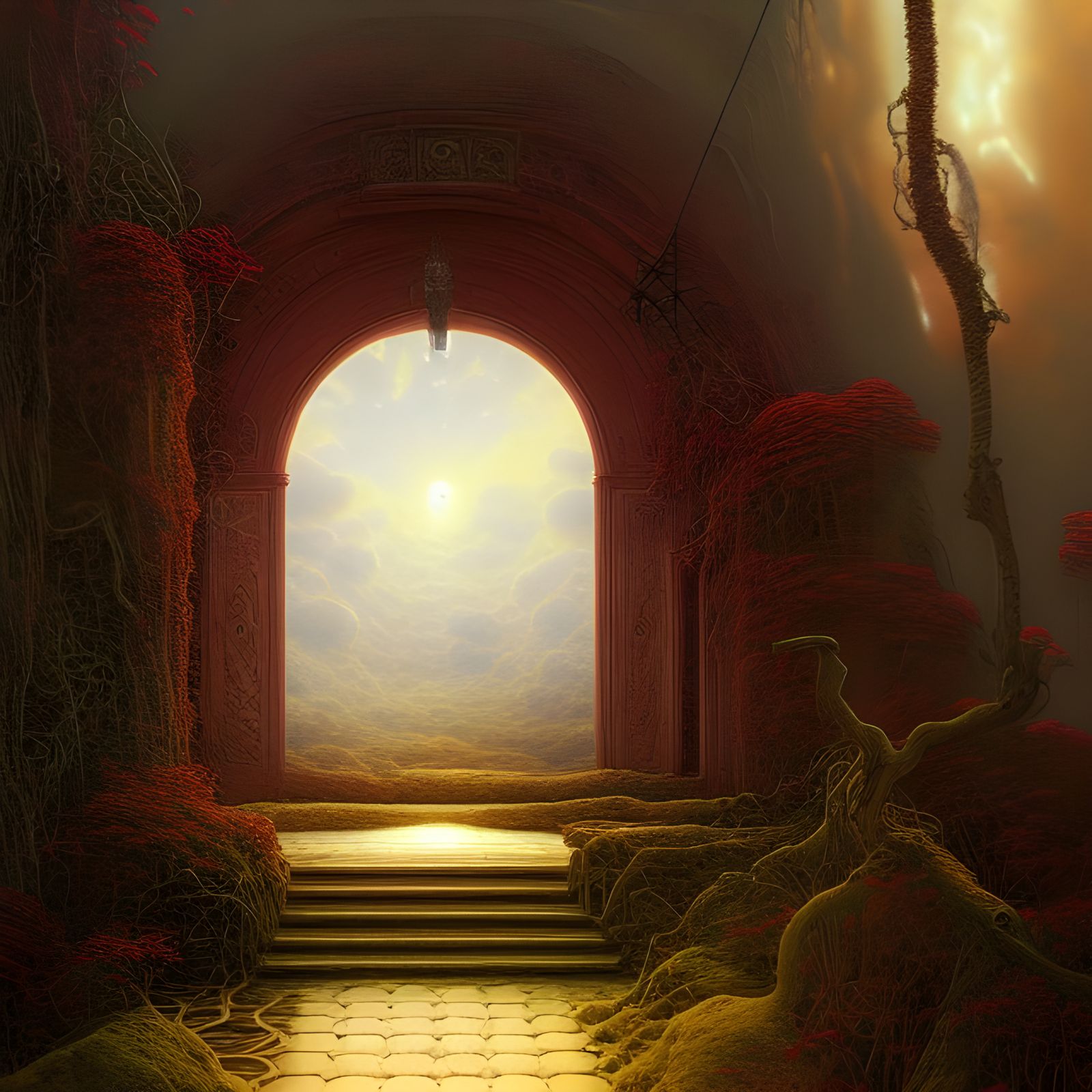 "Surreal door to Heaven in the middle of Hell" 2