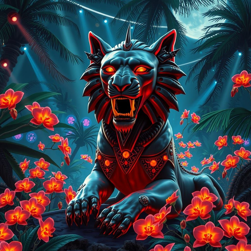 Nosferatu Sphinx in Alien Rave Forest