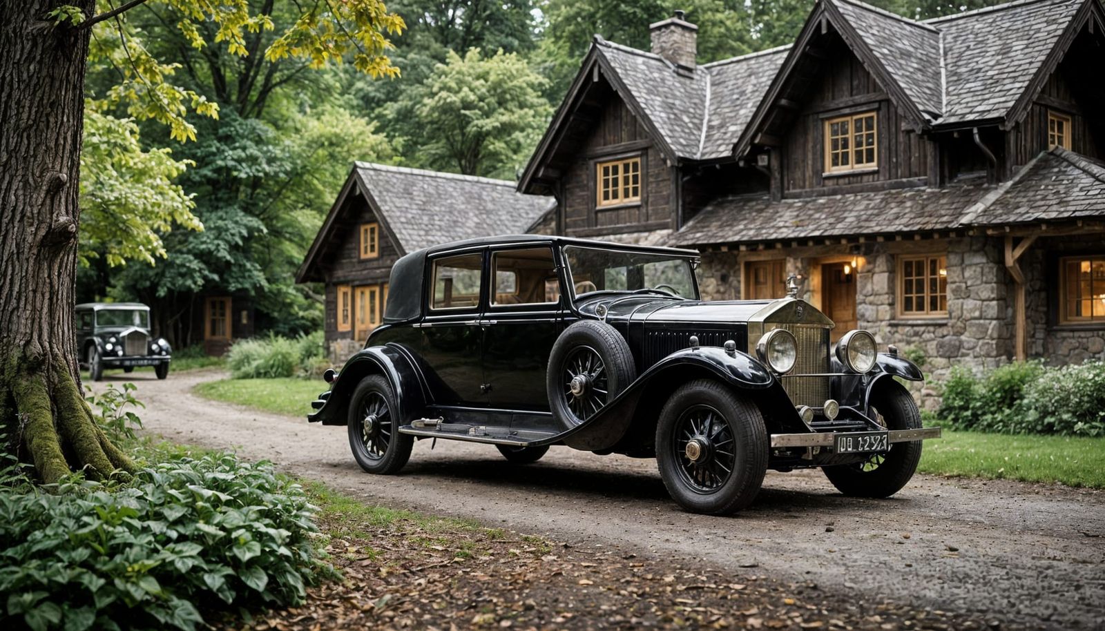 Vintage Rolls Royce in Enchanted Forest