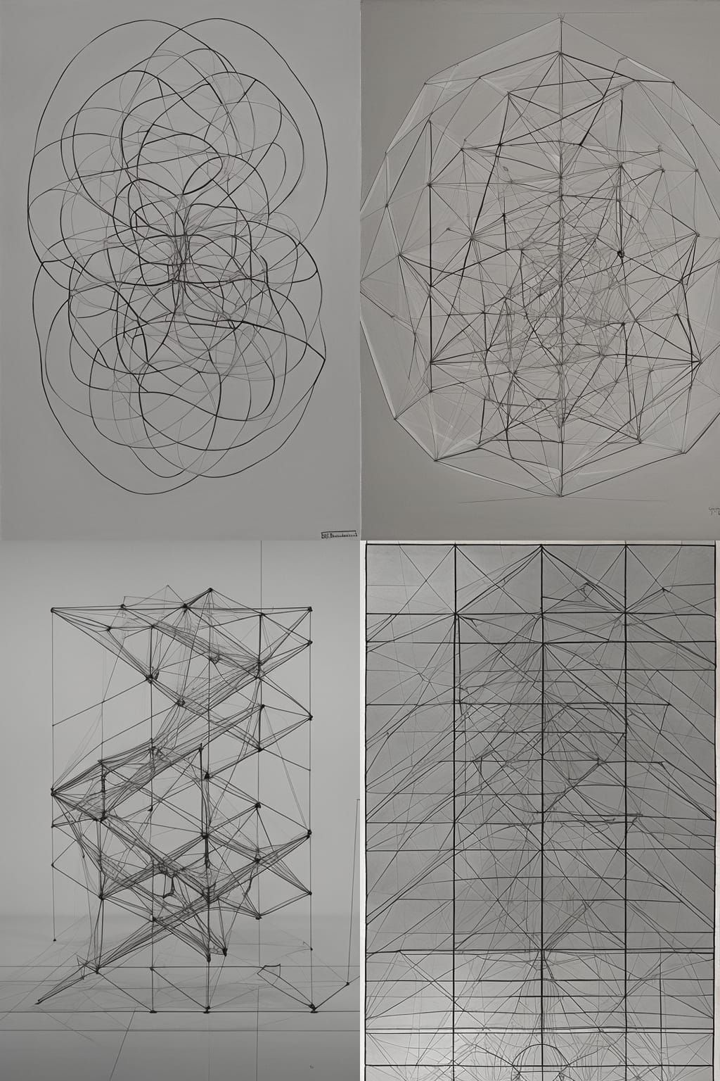 Detailed 3D Music Graphic Score in Ink