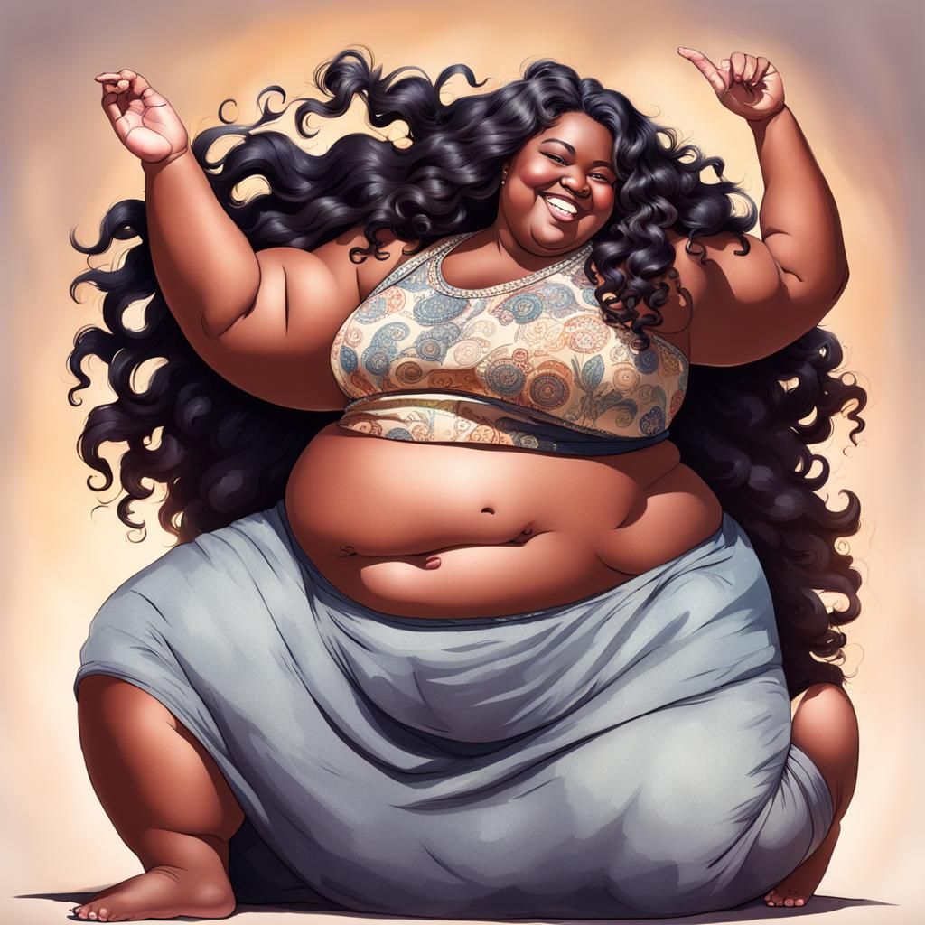 Extremely Obese Young French Girl: Goddess Portrait