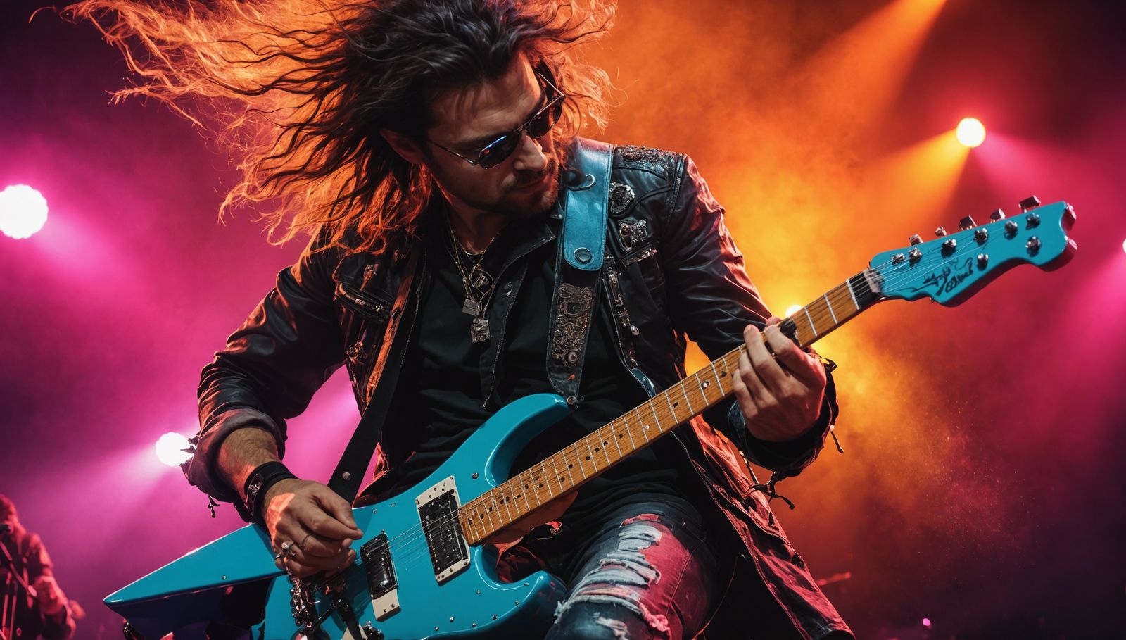 Hyperrealistic Rockstar Portrait in Splash Art Style