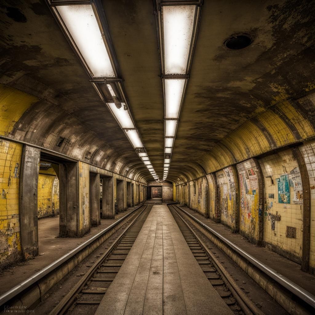 Decayed Subway: Lost Urban Landscape