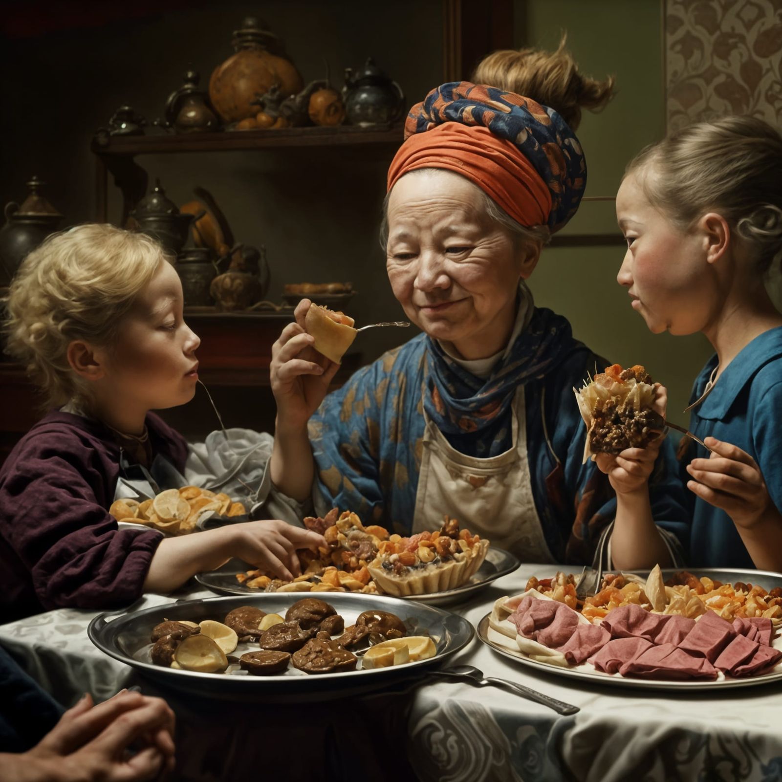 Polychromatic City Life in Detailed Matte Painting