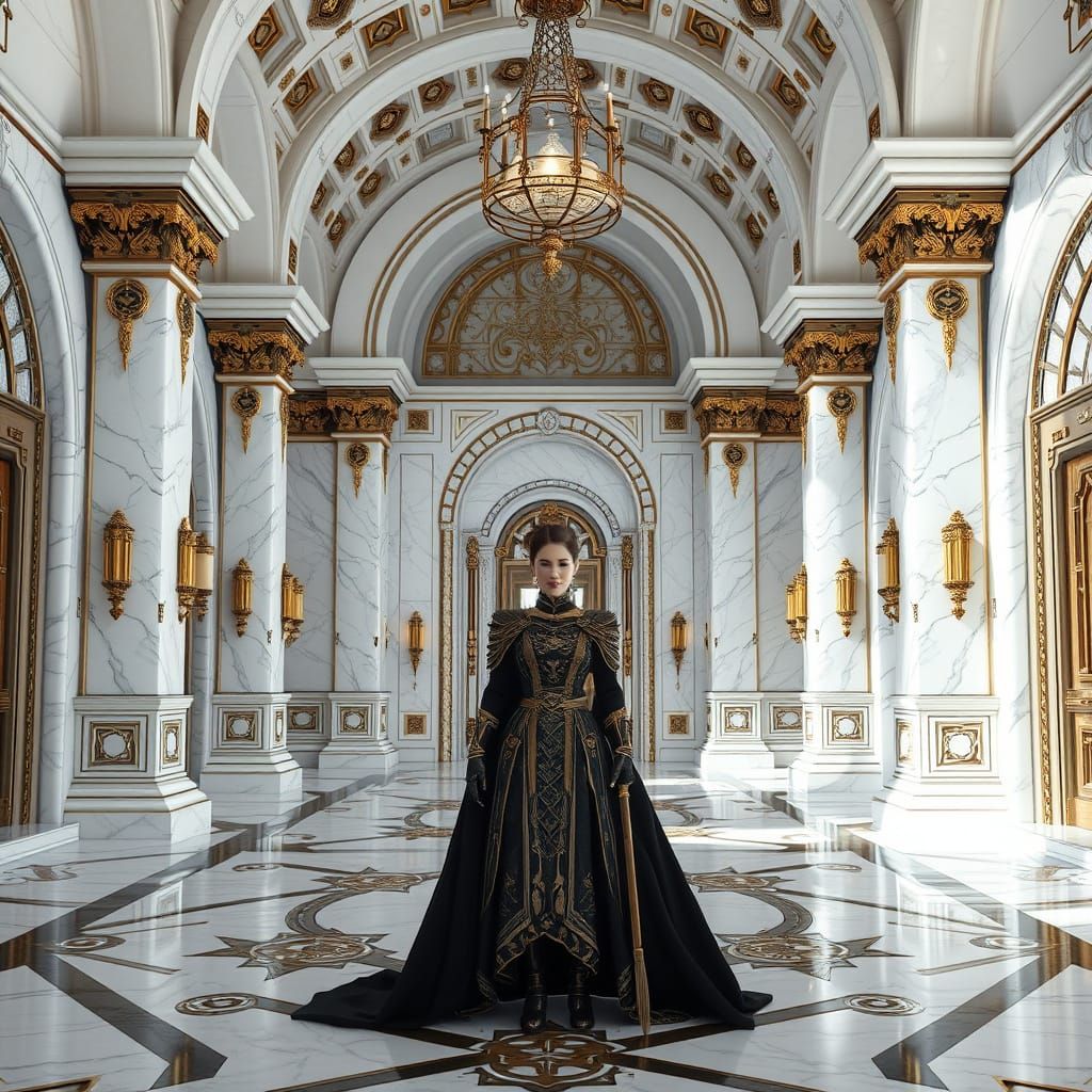 Neo-Imperial Foyer Scene with Dwemer Elements