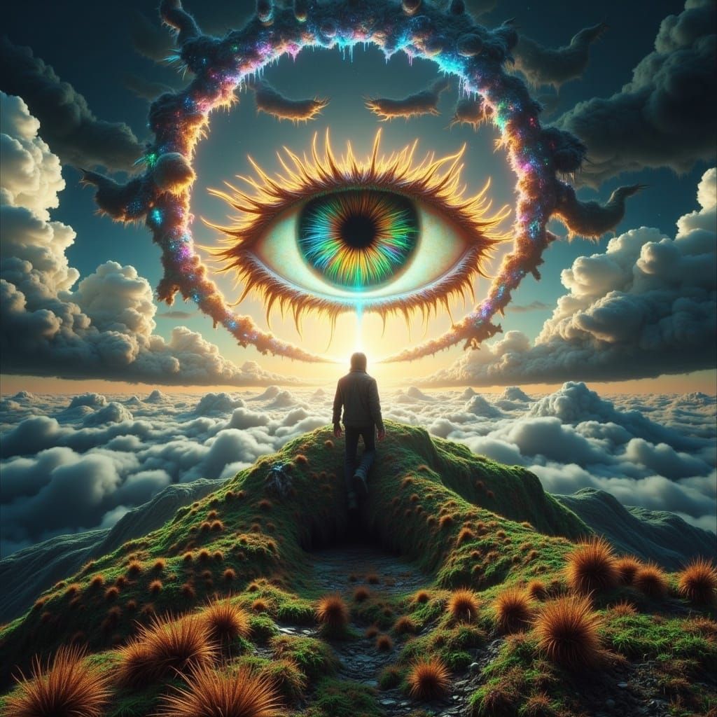 Psywolf Surreal Landscape in Hyper-Maximalist Digital Painti...