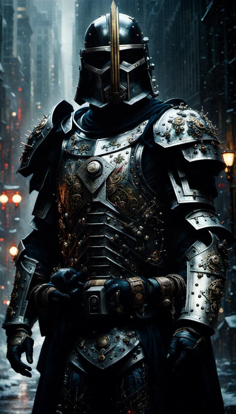 Cinematic Characters in Shadow: Hyperrealistic Armor