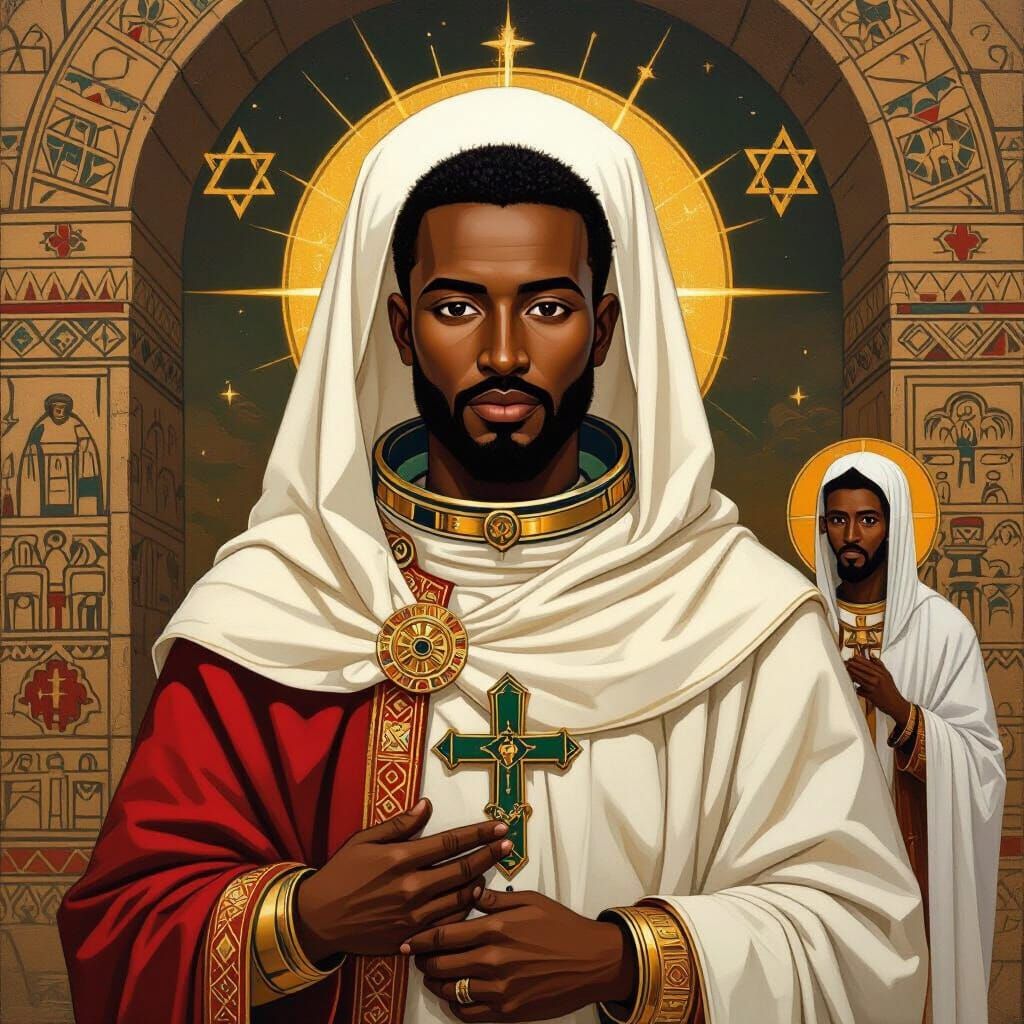 Ethiopian Orthodox Astronaut with Nicodemus