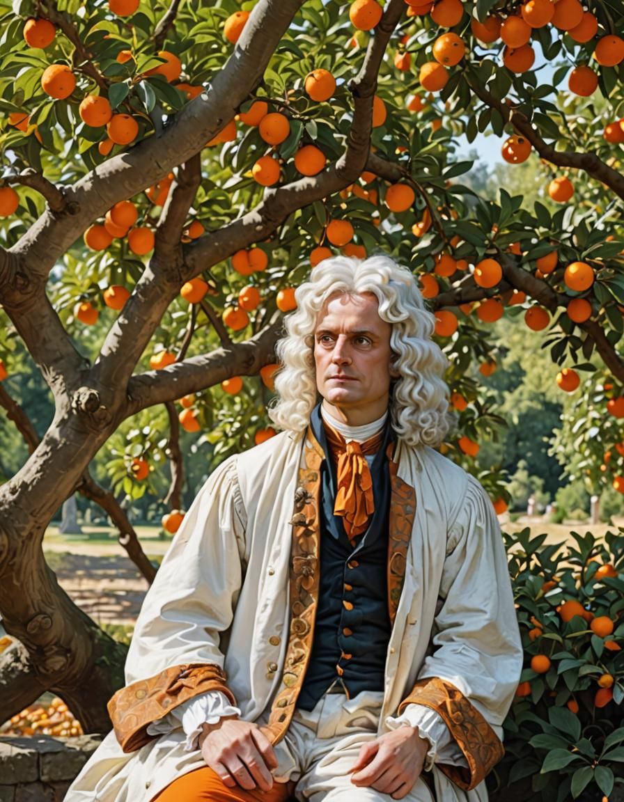 Isaac Newton and the Orange Tree
