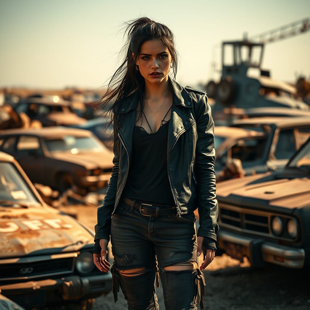 Gritty Post-Apocalyptic Beauty in a Scrapyard