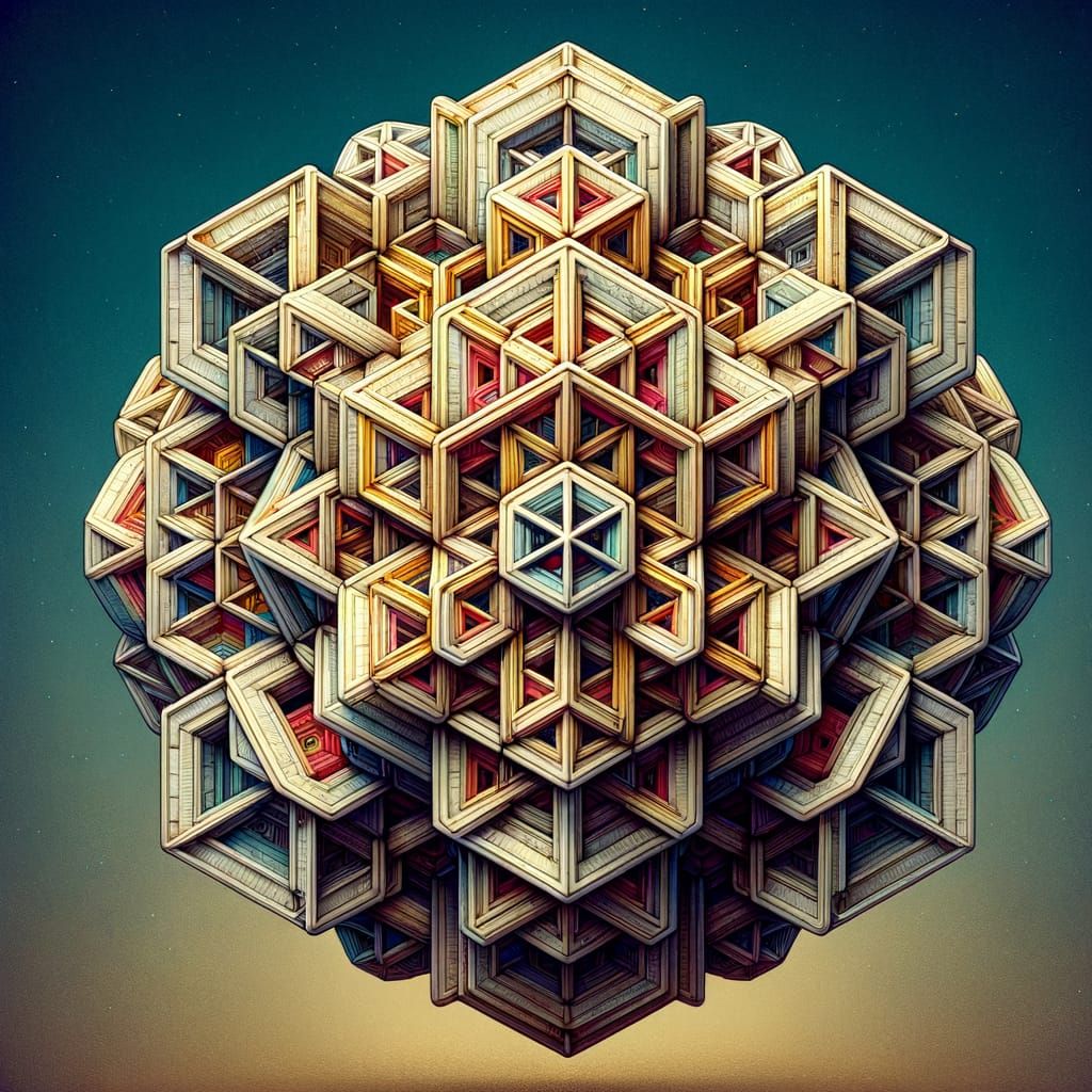 Nested Polygons as Abstract Treasure Chest