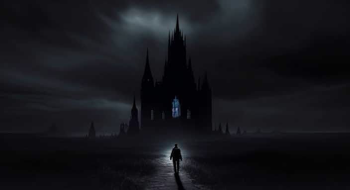 Epic Dark Tower Gunslinger Roland in Menacing Atmosphere